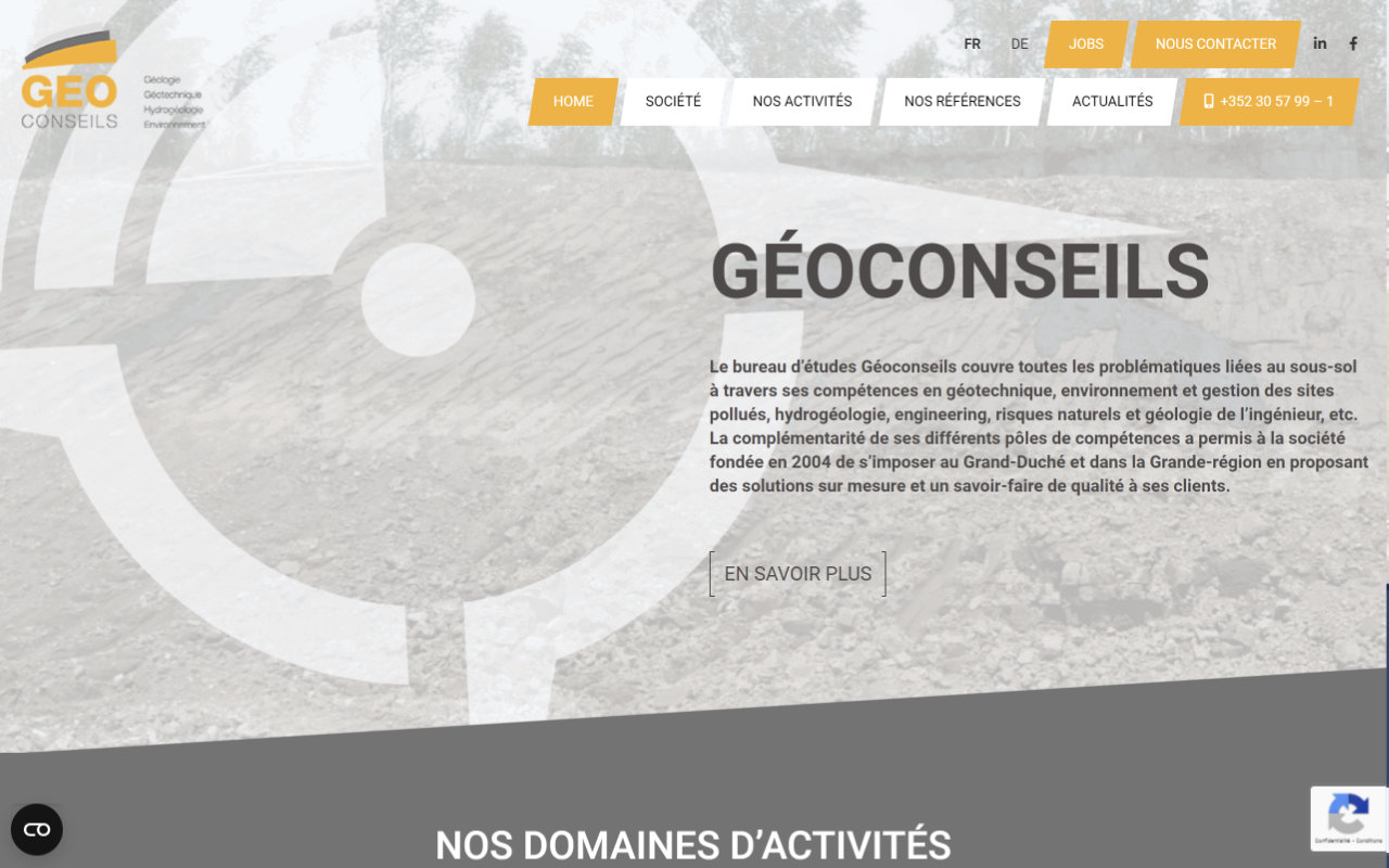 GeoConseils homepage